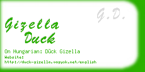 gizella duck business card